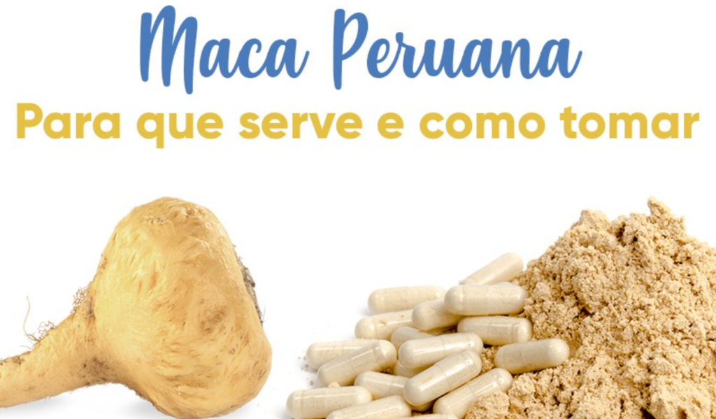 Suplemento de maca peruana utilizado para energia e disposição