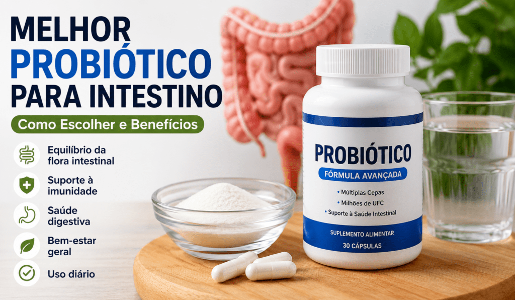 Suplementos probióticos utilizados para saúde intestinal e microbiota