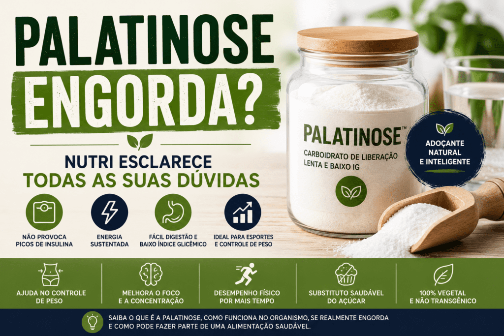 Palatinose Engorda? Nutri Esclarece Todas as Suas Dúvidas