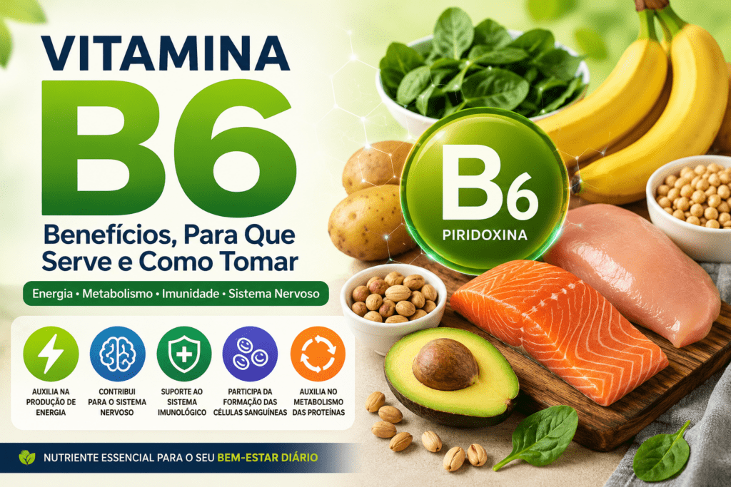 Vitamina B6 e seus benefícios para energia, metabolismo e sistema nervoso