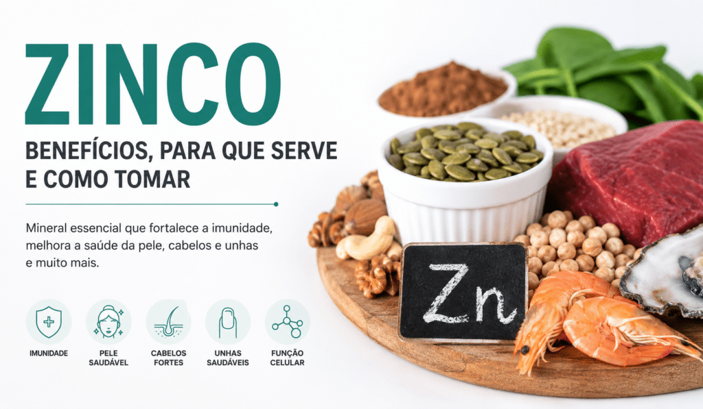 Zinco e seus benefícios para imunidade, cabelo, pele e saúde geral